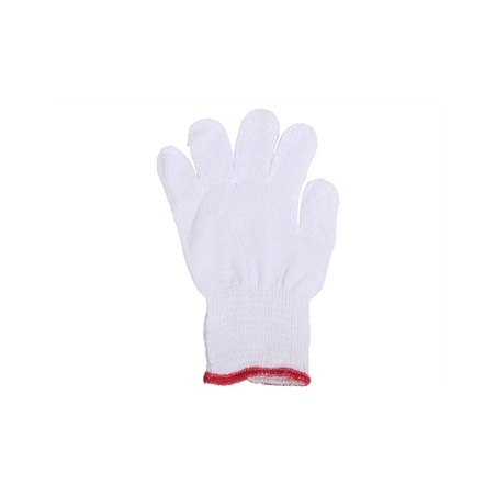 GUANTI IN COTONE - misura 6 - 6,5 - bianchi - polsino