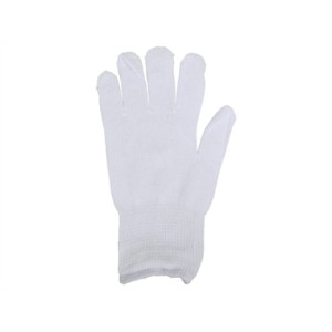 GUANTI IN COTONE - misura 8 - 8,5 - bianchi - polsino