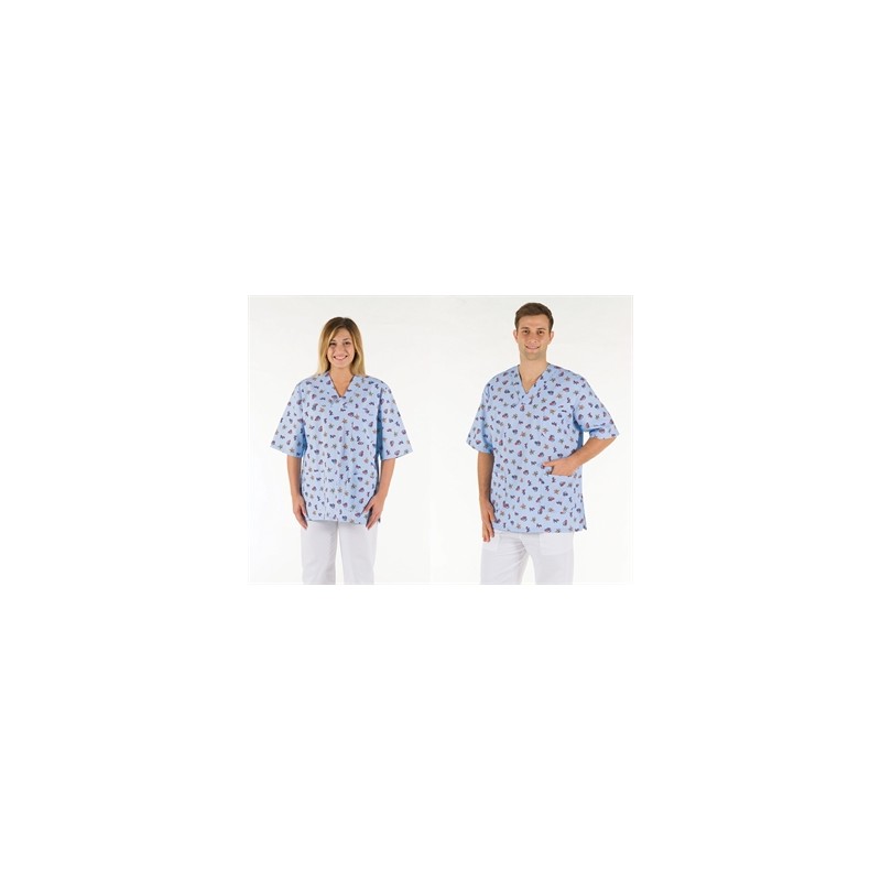 CASACCA COTONE - celeste fantasy - S