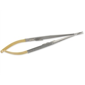 PORTA AGHI CASTROVIEJO C.T. CURVO - 21 cm - punte zigrinate