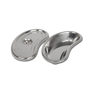 BACINELLA RENIFORME INOX CON COPERCHIO - 247x122x43 mm