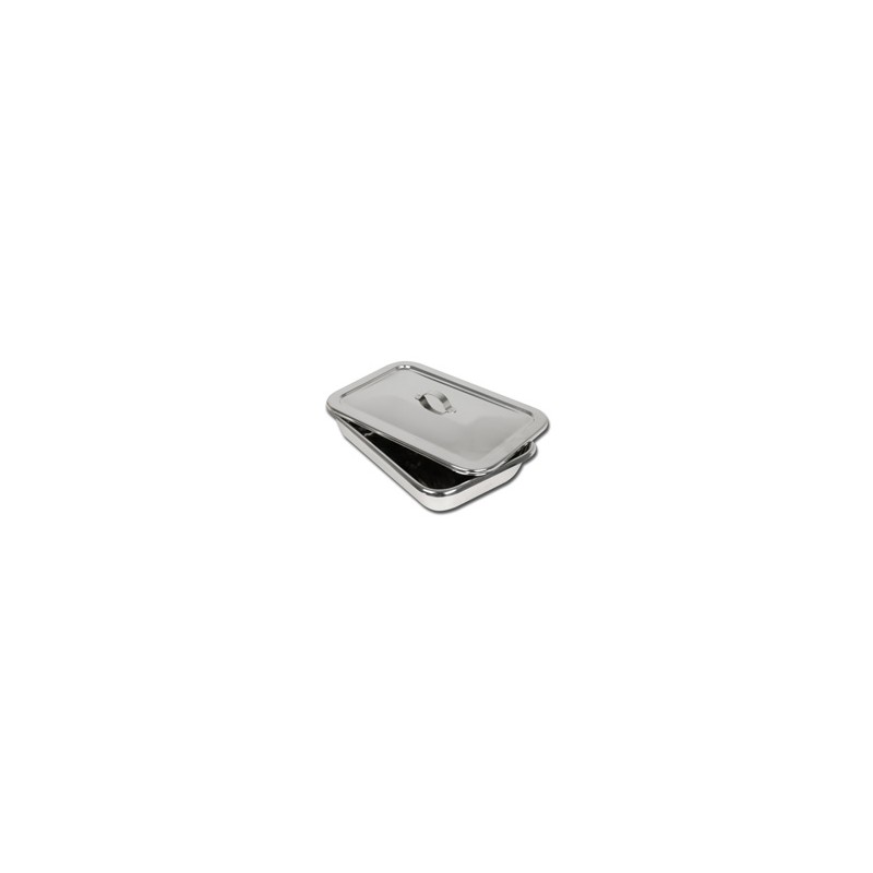VASSOIO+COPERCHIO INOX 264x172x47 mm