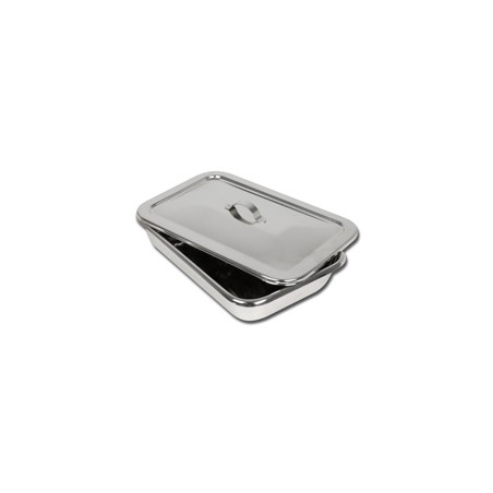 VASSOIO+COPERCHIO INOX 264x172x47 mm