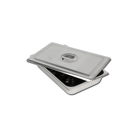 VASSOIO+COPERCHIO INOX 306x196x50 mm