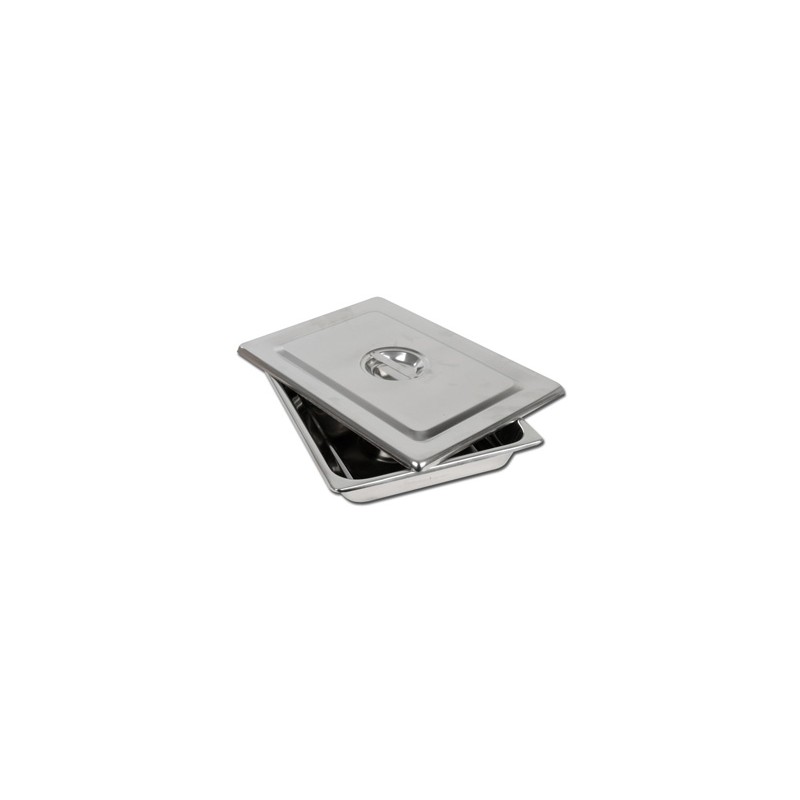 VASSOIO+COPERCHIO INOX 355x254x50 mm