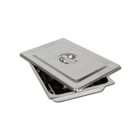 VASSOIO+COPERCHIO INOX 355x254x50 mm