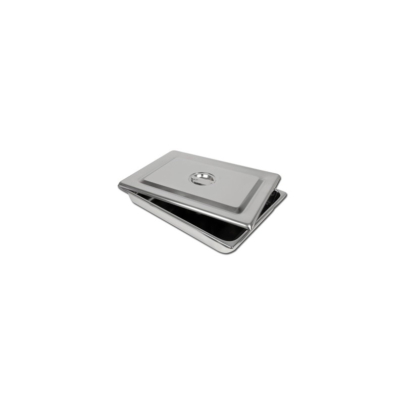 VASSOIO+COPERCHIO INOX 440x320x64 mm