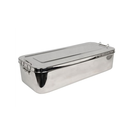 SCATOLA INOX 50x20x10cm - con manici