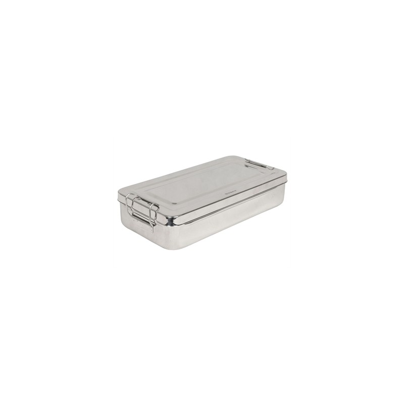 SCATOLA INOX 30x15x6cm - con manici