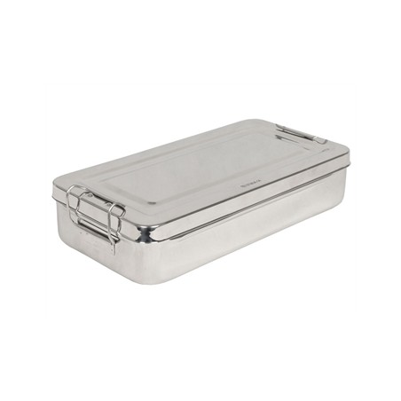 SCATOLA INOX 30x15x6cm - con manici