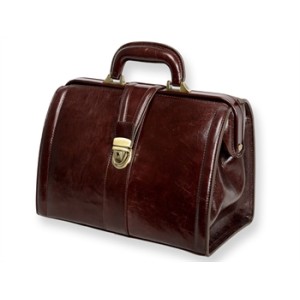 BORSA "VALIGETTA CUOIO FIORE" - cuoio - marrone