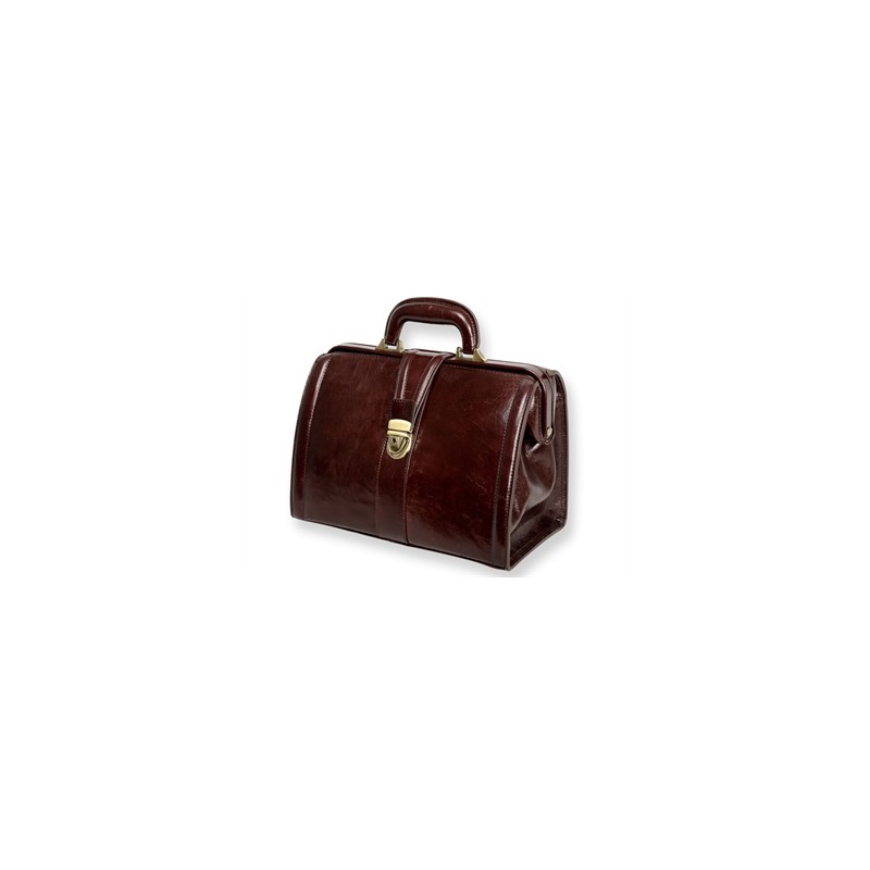 BORSA "VALIGETTA CUOIO FIORE" - cuoio - marrone