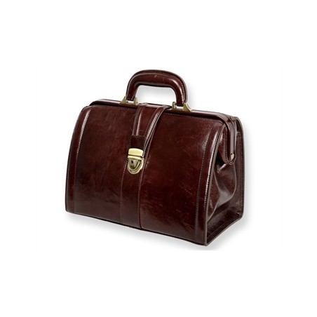 BORSA "VALIGETTA CUOIO FIORE" - cuoio - marrone