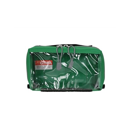 BORSETTA E1 - rettangolare con finestra - verde