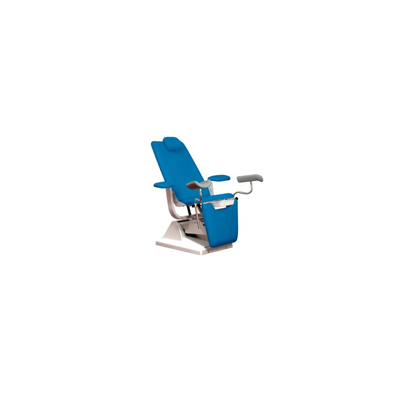 POLTRONA GYNEX con portarotolo - azzurro metallizzato