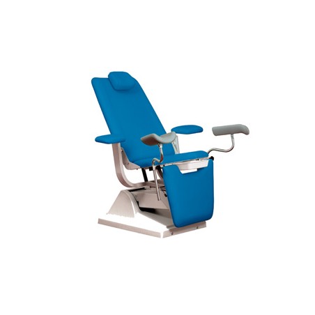POLTRONA GYNEX con portarotolo - azzurro metallizzato