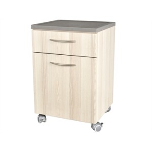 COMODINO con cassetto - beige striato