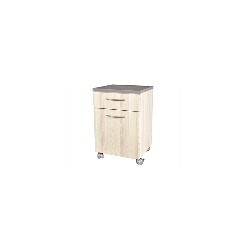 COMODINO con cassetto - beige striato