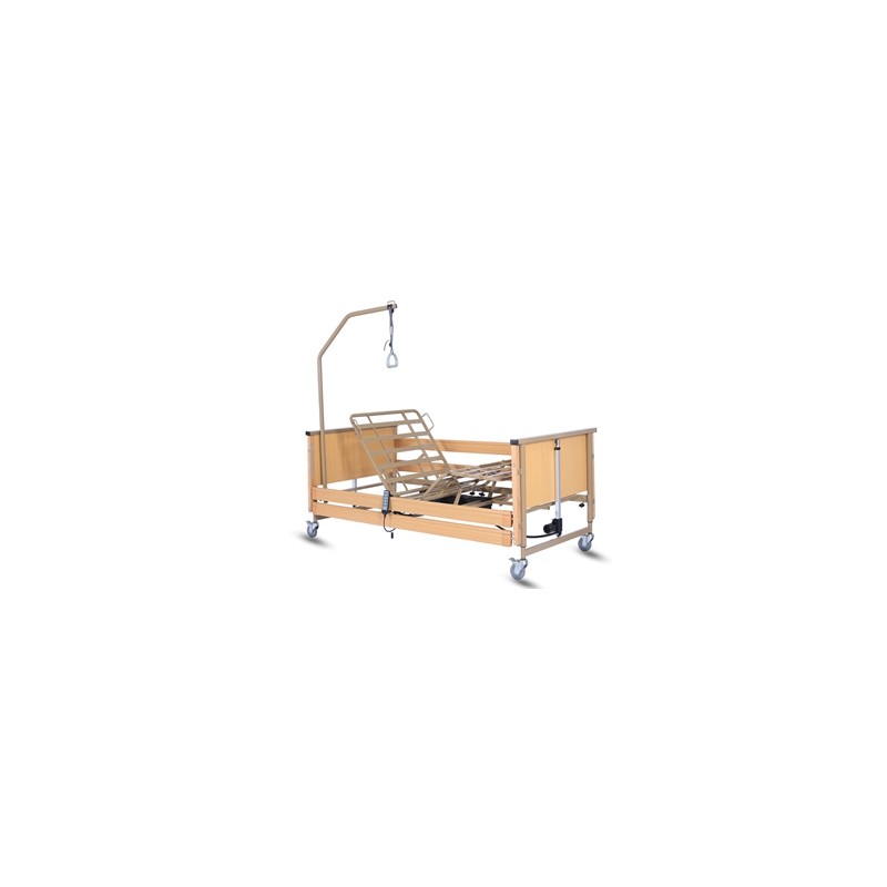 LETTO ELETTRICO A 3 MOTORI, ALTEZZA REGOLABILE 84-125 cm - 3 articolazioni - 4 sezioni