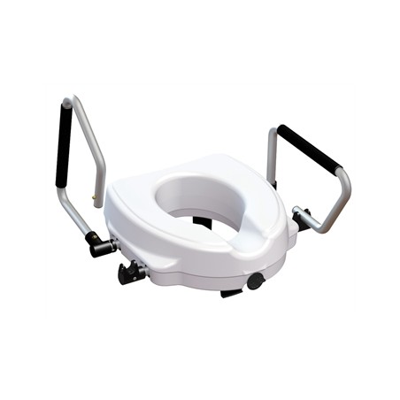 RIALZO WC con braccioli reclinabili - 12,5 cm