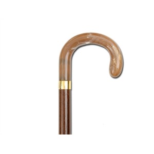 BASTONE IN LEGNO "TIZIANO" - manico curvo unisex