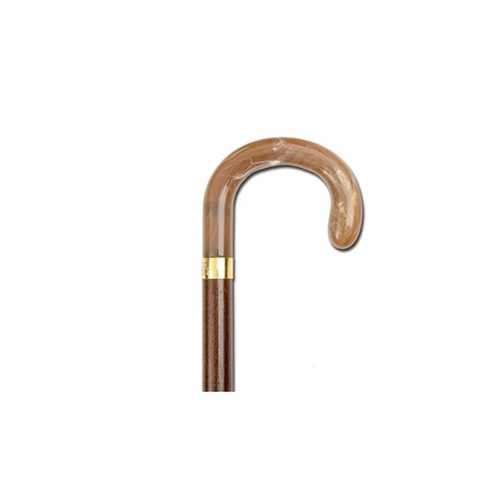 BASTONE IN LEGNO "TIZIANO" - manico curvo unisex