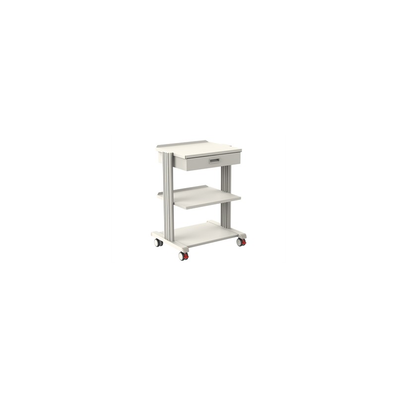 CARRELLO SMART - 2 ripiani 50x42 cm + base + cassetto