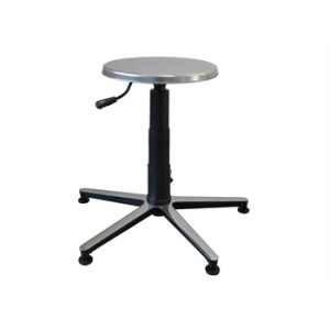 SGABELLO - sedile inox, base in alluminio con piedini