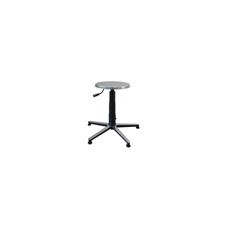 SGABELLO - sedile inox, base in alluminio con piedini