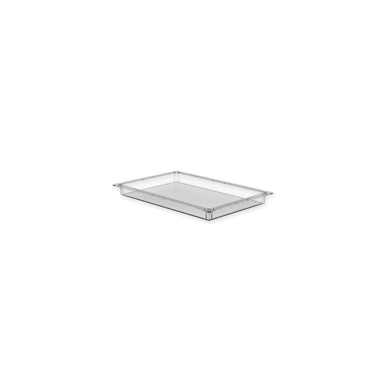 CASSETTO ISO PLASTICA TRASPARENTE 600x400x50 mm - chiuso