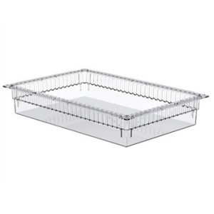 CASSETTO ISO PLASTICA TRASPARENTE 600x400x100 mm - aperto