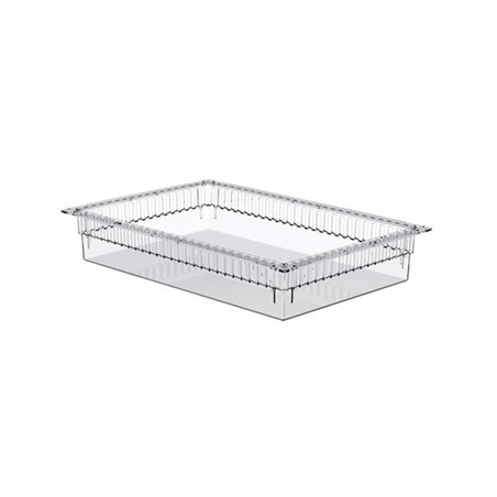 CASSETTO ISO PLASTICA TRASPARENTE 600x400x100 mm - aperto