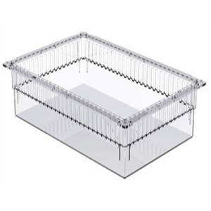 CASSETTO ISO PLASTICA TRASPARENTE 600x400x200 mm - aperto