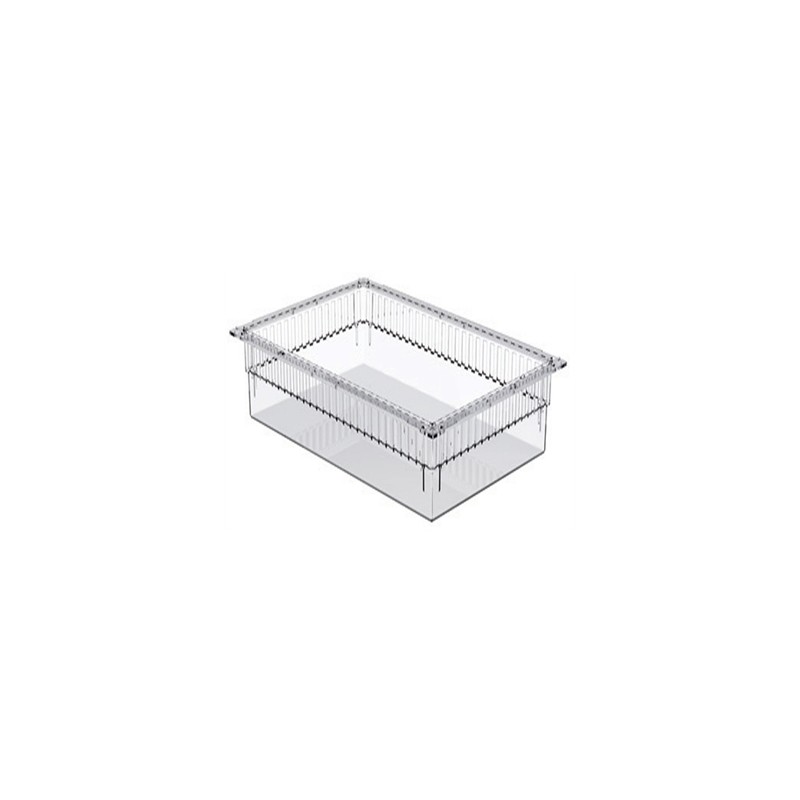CASSETTO ISO PLASTICA TRASPARENTE 600x400x200 mm - aperto