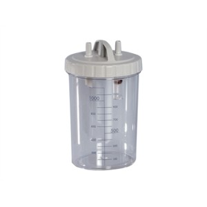 VASO 1 LITRO con coperchio - autoclavabile a 121°C