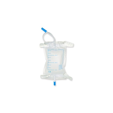 SACCA URINE DA GAMBA 750 cc - tubo 10 cm con kit bottoni